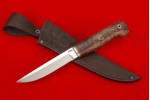 Нож Финский (сталь Elmax, нейзильбер, стабилизированная карельская береза, мозаичный пин)